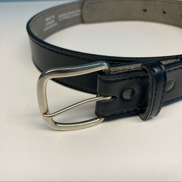 BELT Black Leather Made  in Canada - Picture 5 of 5